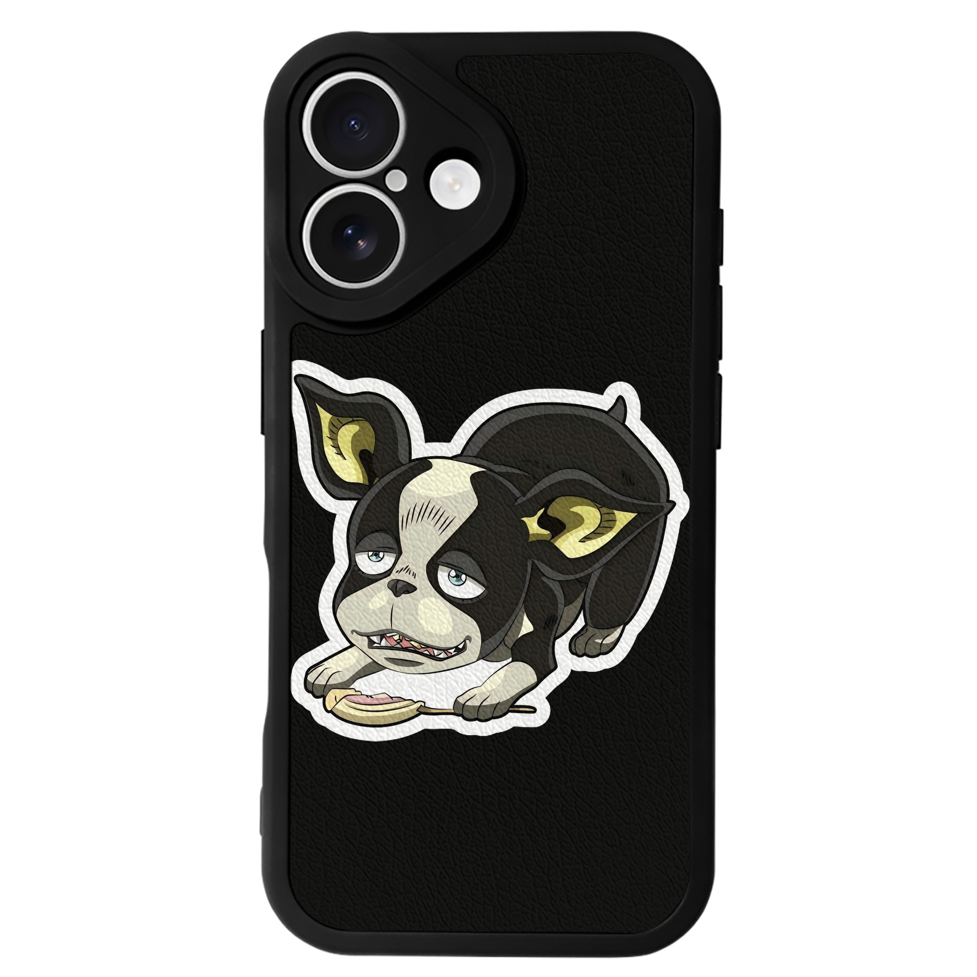 （画像用） ジョジョの奇妙な冒険 イギー JoJo's Bizarre Adventure Iggy 【iPhone 16シリーズ対応】シリコンスマホケース（レザー調） 材質：シリコン